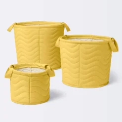Quilted Fabric Large Round Storage Basket - Yellow - Cloud Island™ 5 Quilted Fabric Large Round Storage Basket - Yellow - Cloud Island™ -Cloud Island GUEST 0b733d0a 2113 4887 b178 9085c321a75c