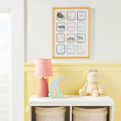 Milestone 4" X 4" Image Opening Picture Frame - Multi Bright With Natural Frame - Cloud Island™ 1 Milestone 4" X 4" Image Opening Picture Frame - Multi Bright With Natural Frame - Cloud Island™