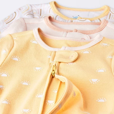 Baby Girls' 3pk Tight Fit Zip-Up Sleep N' Play - Cloud Island™ 2 Baby Girls' 3pk Tight Fit Zip-Up Sleep N' Play - Cloud Island™ - Image 2