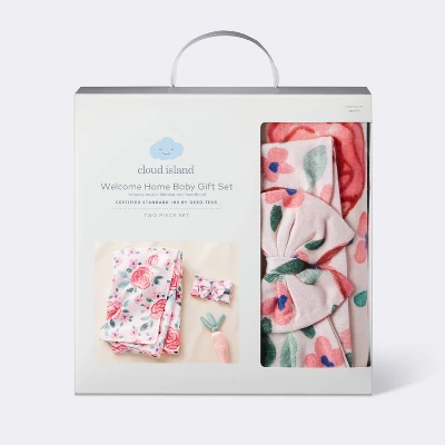 Hospital Muslin Swaddle Baby Blanket And Headband Gift Set - Floral Blooms - 2pk - Cloud Island™ 3 Hospital Muslin Swaddle Baby Blanket And Headband Gift Set - Floral Blooms - 2pk - Cloud Island™ - Image 3