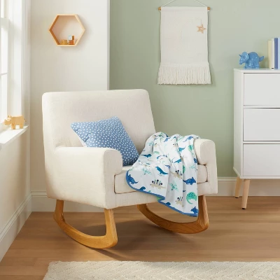 Jersey Knit Reversible Faux Fur Blanket Dinos - Cloud Island™ Blue/Green 1 Jersey Knit Reversible Faux Fur Blanket Dinos - Cloud Island™ Blue/Green