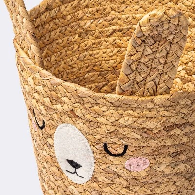 Braided Water Hyacinth Small Round Storage Basket - Rabbit - Cloud Island™ 2 Braided Water Hyacinth Small Round Storage Basket - Rabbit - Cloud Island™ - Image 2