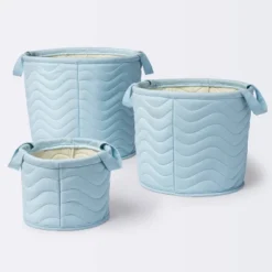 Quilted Fabric Medium Round Storage Basket - Blue - Cloud Island™ 5 Quilted Fabric Medium Round Storage Basket - Blue - Cloud Island™ -Cloud Island GUEST 50059e14 ed0f 4ece b7c4 6131355149f5