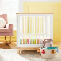 Cloud Island 19 Fitted Jersey Crib Sheet 2pk - Cloud Island™ Brushstrokes And Solid Aqua