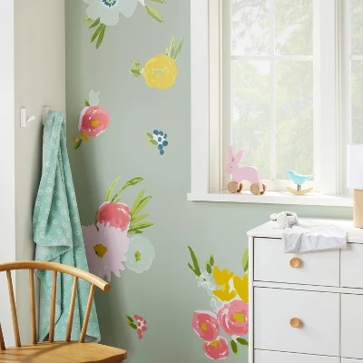 Wall Decal Floral 9pc - Cloud Island™ Pink 1 Wall Decal Floral 9pc - Cloud Island™ Pink