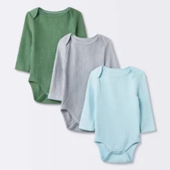 Baby 3pk Long Sleeve Waffle Bodysuit - Cloud Island™ Green 7 Baby 3pk Long Sleeve Waffle Bodysuit - Cloud Island™ Green -Cloud Island GUEST 626a23c7 fc27 457d bd2d c3218dcbb939
