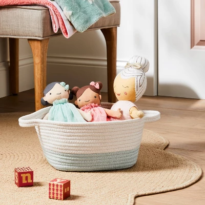 Square Coiled Rope Bin With Color Band - Cloud Island™ 1 Square Coiled Rope Bin With Color Band - Cloud Island™