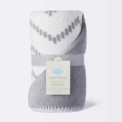 Plush Baby Blanket - Chevron - Gray - Cloud Island™ -Cloud Island GUEST 839a0711 d92f 488f 9431 2e26fcef0a1f