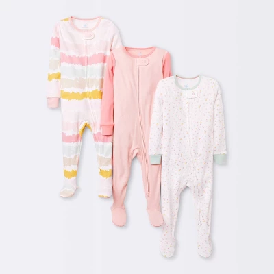 Baby Girls' 3pk Tight Fit Zip-Up Sleep N' Play - Cloud Island™ 8 Baby Girls' 3pk Tight Fit Zip-Up Sleep N' Play - Cloud Island™ - Image 8
