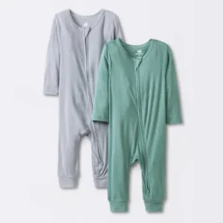 Baby Boys' 2pk Premium Romper - Cloud Island™ Green -Cloud Island GUEST 99394d4b a20b 4725 a38e 09108bbd052a