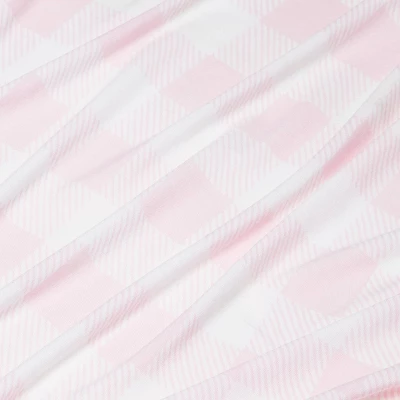 Polyester Rayon Jersey Fitted Crib Sheet - Cloud Island™ Pink Gingham 3 Polyester Rayon Jersey Fitted Crib Sheet - Cloud Island™ Pink Gingham - Image 3