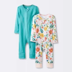 Baby Girls' 2pk Zip Romper - Cloud Island™ 9 Baby Girls' 2pk Zip Romper - Cloud Island™ -Cloud Island GUEST a391e3e8 dab7 4876 a0c9 40c77d7834d2