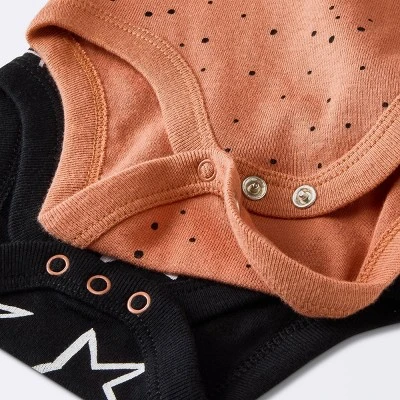 Baby 4pk Short Sleeve Bodysuit - Cloud Island™ Black 3 Baby 4pk Short Sleeve Bodysuit - Cloud Island™ Black - Image 3