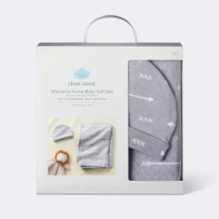 Hospital Muslin Swaddle Baby Blanket And Hat Gift Set - Gray Arrow - 2pk - Cloud Island™ 5 Hospital Muslin Swaddle Baby Blanket And Hat Gift Set - Gray Arrow - 2pk - Cloud Island™ -Cloud Island GUEST bfae7299 8f3f 413b b361 03b7f005ac98