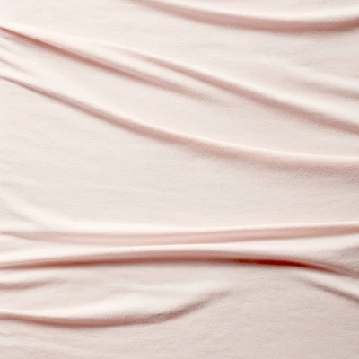 Polyester Rayon Fitted Crib Sheet - Light Pink - Cloud Island™ 2 Polyester Rayon Fitted Crib Sheet - Light Pink - Cloud Island™ - Image 2