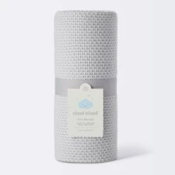 Seed Stitch Sweater Knit Baby Blanket - Gray - Cloud Island™ -Cloud Island GUEST c46d3a9f a0d1 49c9 b801 2273bc1e5d10