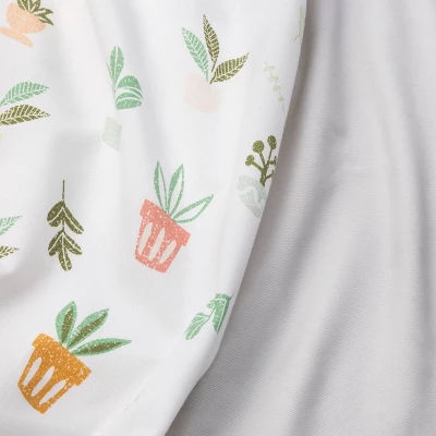 Fitted Crib Sheet - Cloud Island™ - Plants/Gray - 2pk 1 Fitted Crib Sheet - Cloud Island™ - Plants/Gray - 2pk